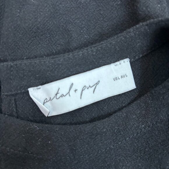 Petal &‎ Pup Marnie Tank & Wide Leg Pants Linen Set in Black Size L New - Picture 8 of 9